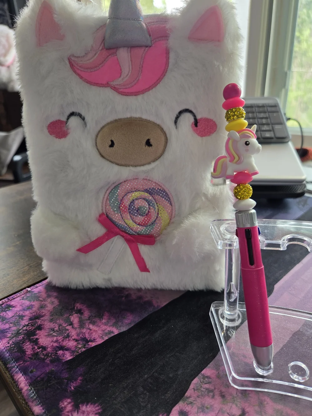 Kid's Unicorn Lantern & Accessories Set - White/Pink